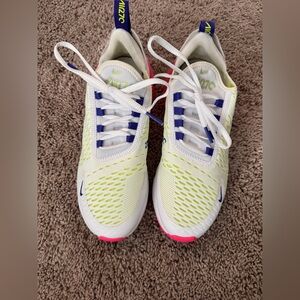 Nike Air Max 270 White with Neon and Purple Accents